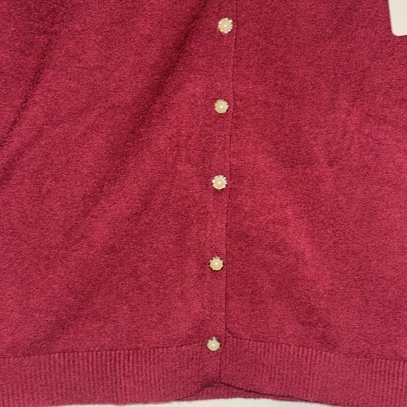 EVELIN Maroon Button Up Sweater - Picture 4 of 9